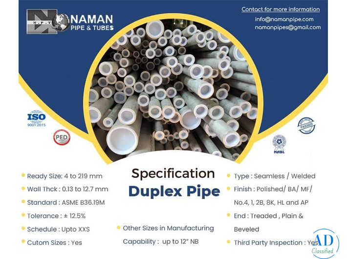 Duplex Pipe Manufacturers