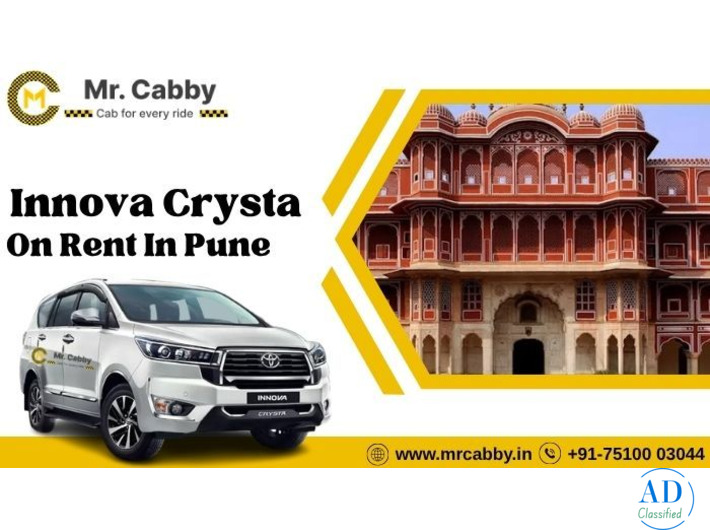 Hire Affordable Innova Crysta On Rent in Pune with Mr. Cabby