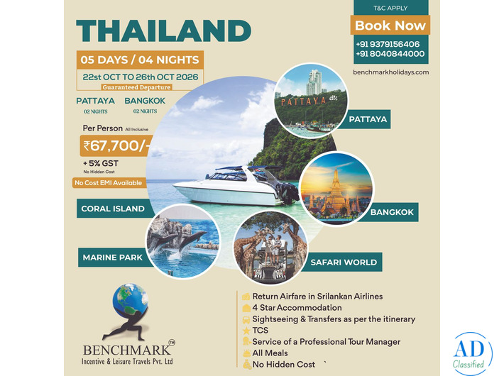 The Ultimate Thailand Tour Package from Bangalore: 5 Days in Pattaya & Bangkok