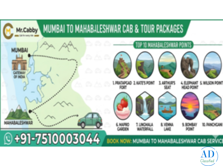 Mumbai to Mahabaleshwar Tour Packages