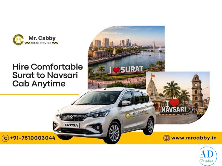 Book Fast & Reliable Surat to Navsari Cab Anytime