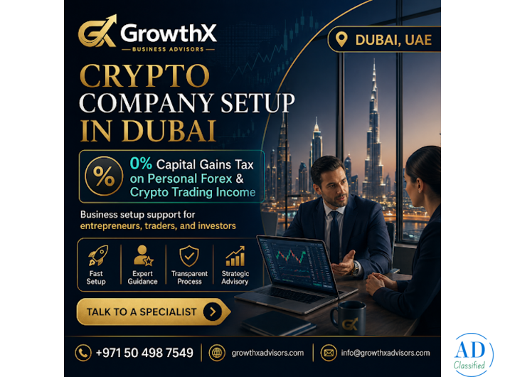 Zero Tax Crypto Trading Company Setup in Dubai
