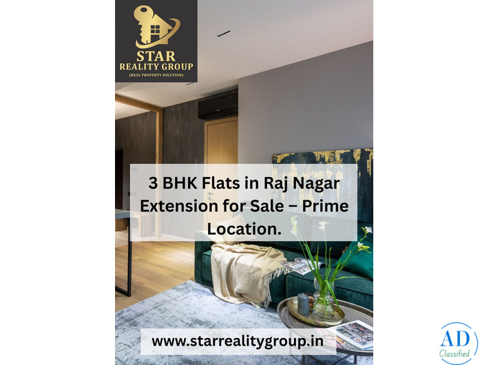 3 BHK Flats in Raj Nagar Extension for Sale – Prime Location.