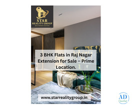 3 BHK Flats in Raj Nagar Extension for Sale – Prime Location.
