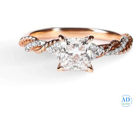 Princess Cut Lab Grown Diamond Engagement Ring