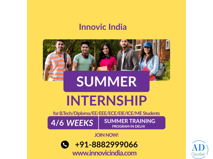 Best Summer Internship Training course in Delhi.