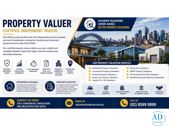 Property Valuer Services – Certified Property Valuers in NSW