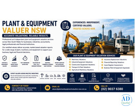 Plant and Equipment Valuer NSW – Certified Machinery Valuation Experts