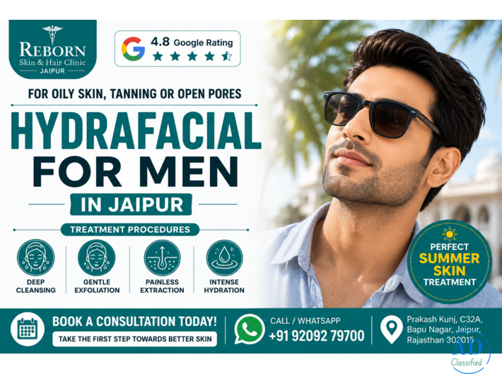 Hydrafacial for Men in Jaipur - Refresh Tired & Dull Skin
