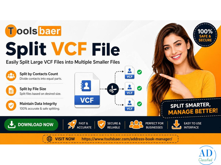 Stop Struggling with Large VCF Files Instantly Split Contacts into Separate Files