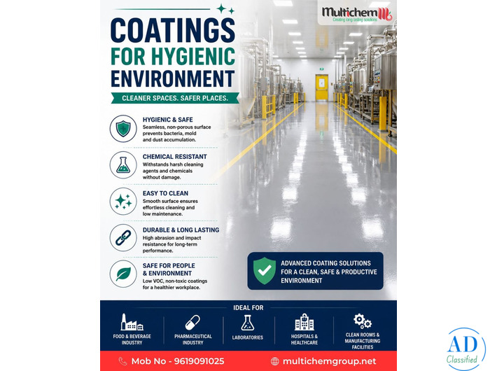 Coatings for Hygienic Environment | Surface Protection