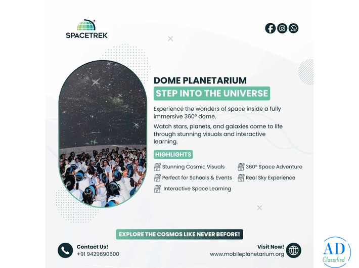 Dome Planetarium Experience for Schools, Events & STEM Learning