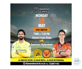 Diamond Exchange ID CSK vs SRH IPL   Live Match Updates Tonight.