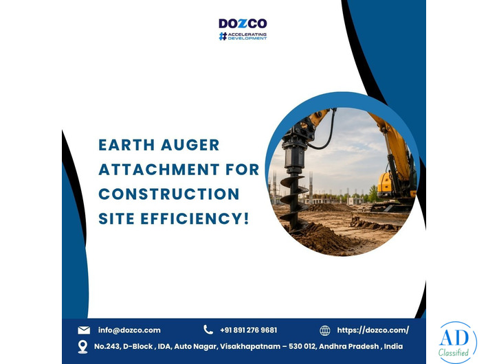 Improve Site Efficiency with Durable Earth Auger Attachments