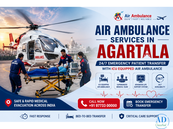Air Ambulance Services in Agartala – Emergency Medical Transport by Air Ambulancee