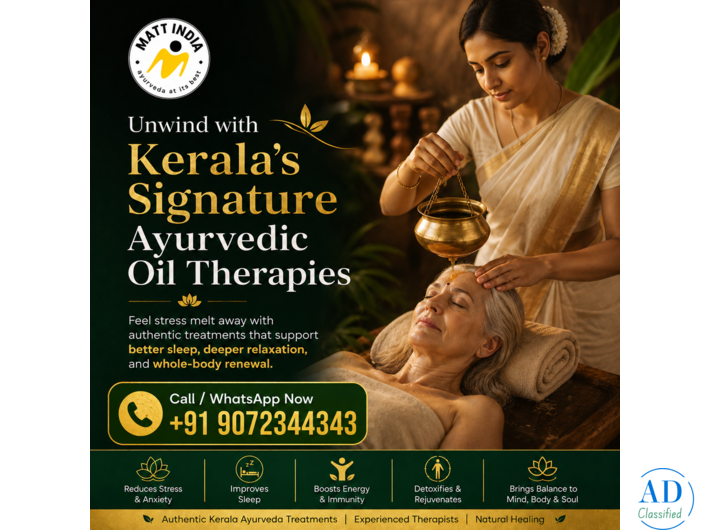 Ayurvedic treatment package to Kerala India from Italy