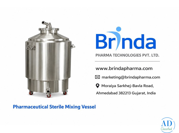 Pharmaceutical Sterile Mixing Vessel Exporter & Supplier