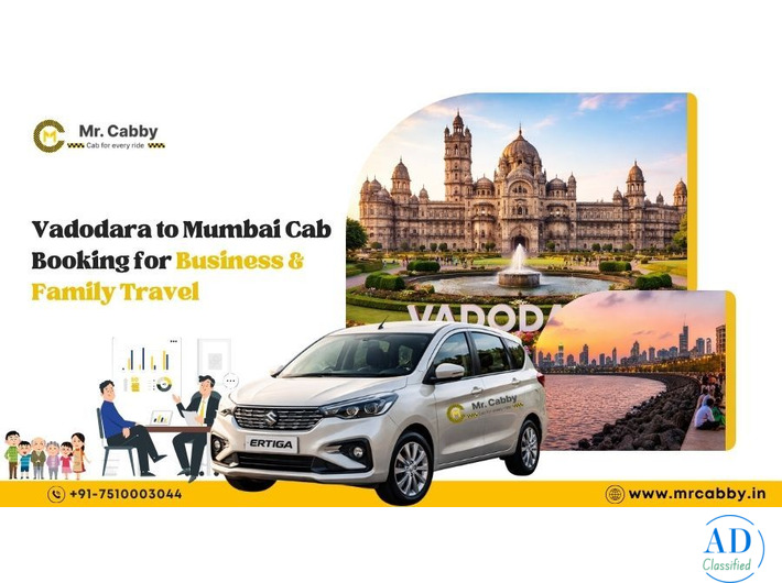 Book Vadodara to Mumbai Cab fare @ Rs. 11/Km