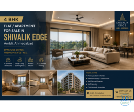 4 BHK Flat/Apartment for Sale in Shivalik Edge, Ambli, Ahmedabad