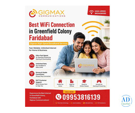 Best WiFi Connection in Greenfield Colony Faridabad – Gigmax High-Speed Broadband Services
