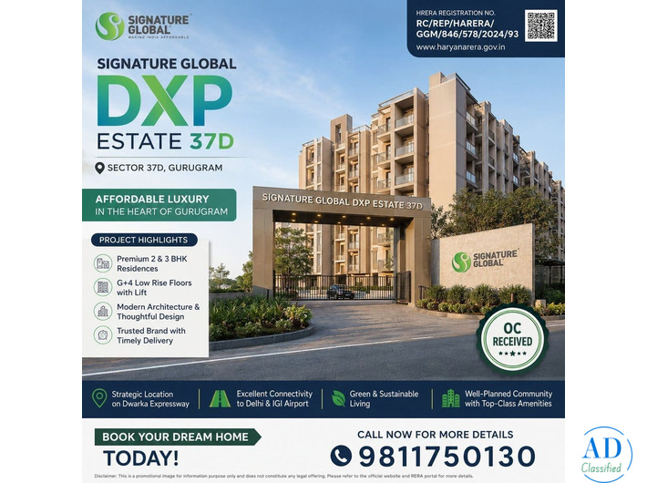 Buy Luxury Apartments in Signature Global Sarvam Gurgaon