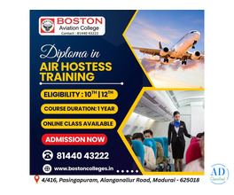 Air Hostess Training in Madurai – Your Gateway to Airline Careers at Boston Aviation College
