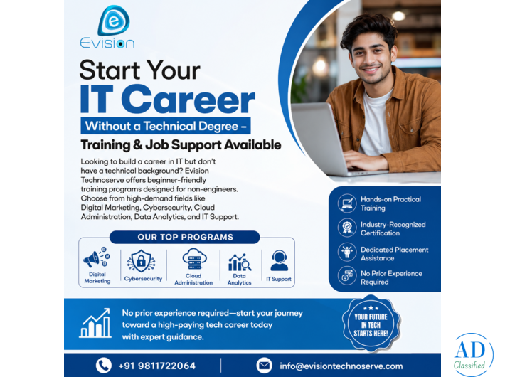 Start Your IT Career Without a Technical Degree – Training & Job Support Available