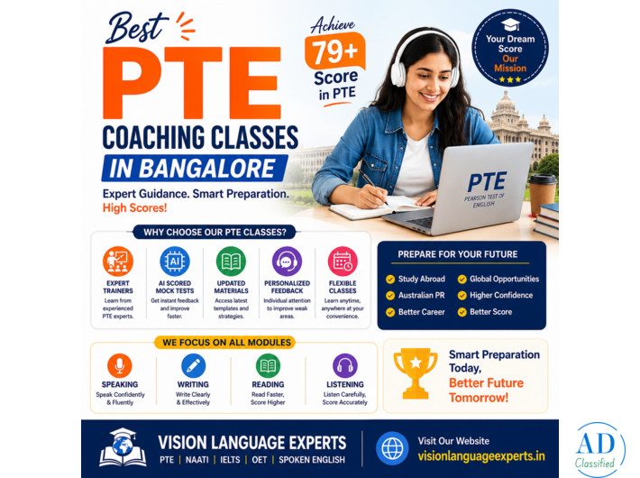 Best PTE Coaching Classes in Bangalore for High Scores