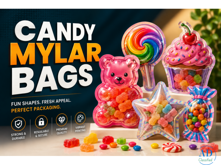 Custom Candy Mylar Bags for Freshness, Storage, and Attractive Packaging