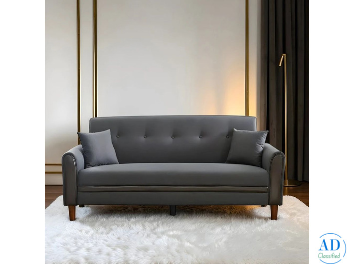Serenity Tufted Gray Modern Sofa