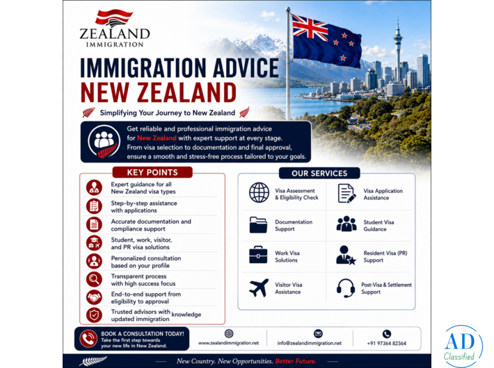 Immigration Advice for New Zealand – Trusted Visa Consultants in Chandigarh