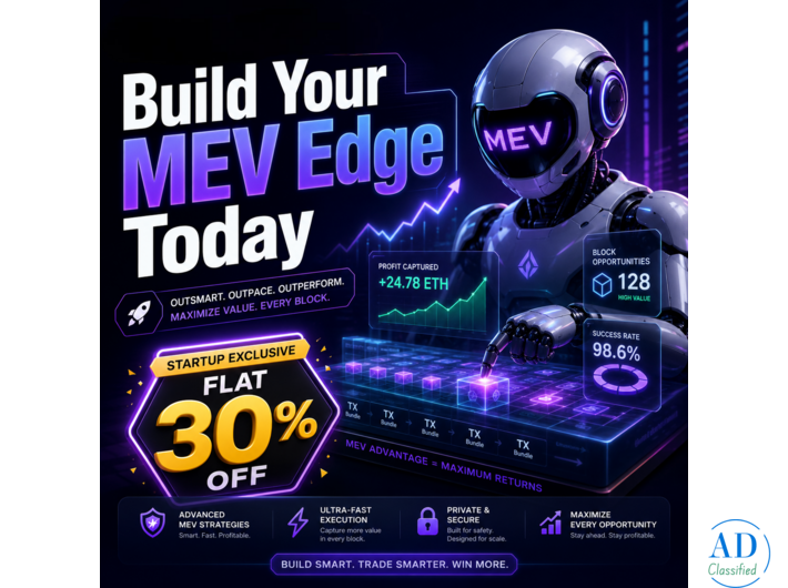Startup Growth Offer – Get Flat 30% OFF on MEV Trading Bot Development
