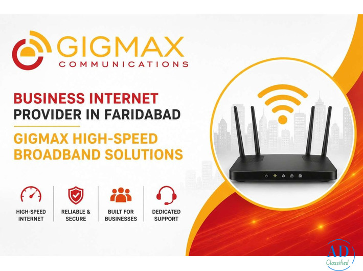 Business Internet Provider in Faridabad – Gigmax High-Speed Broadband Solutions