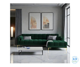 Emerald Luxe Tufted Chaise Sectional