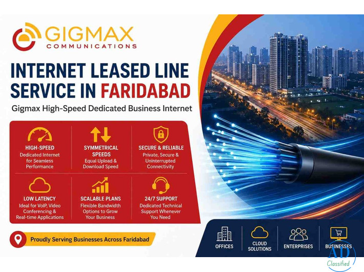 Internet Leased Line Service in Faridabad – Gigmax High-Speed Dedicated Business Internet