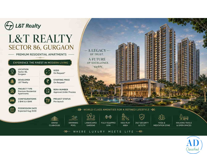 L&T Realty Sector 86 Gurgaon – Premium Apartments for Modern Living