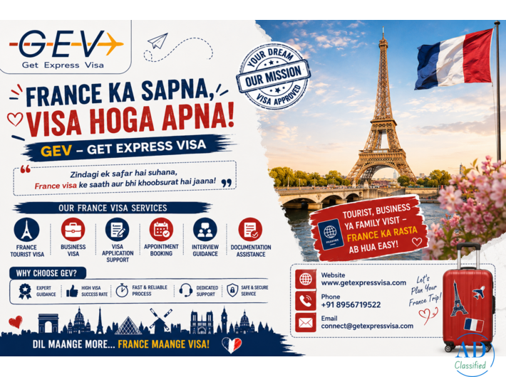 🇫🇷 France Visa from India – Trusted Schengen Visa Assistance by GEV