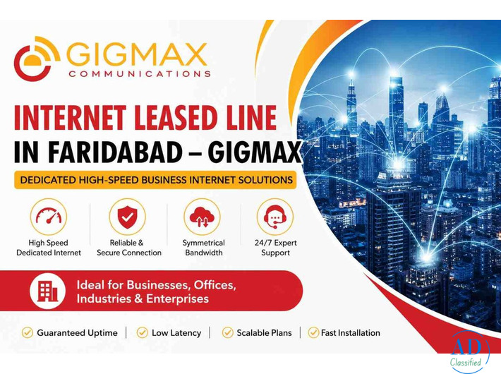 Internet Leased Line in Faridabad – Gigmax Dedicated High-Speed Business Internet Solutions