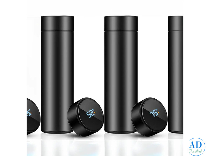 Black Temperature Display Bottles
