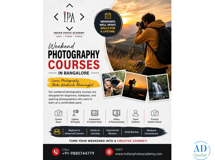 weekend photography courses in Bangalore