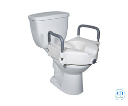 Toilet Seat Riser with Handles for Safe Bathroom Support