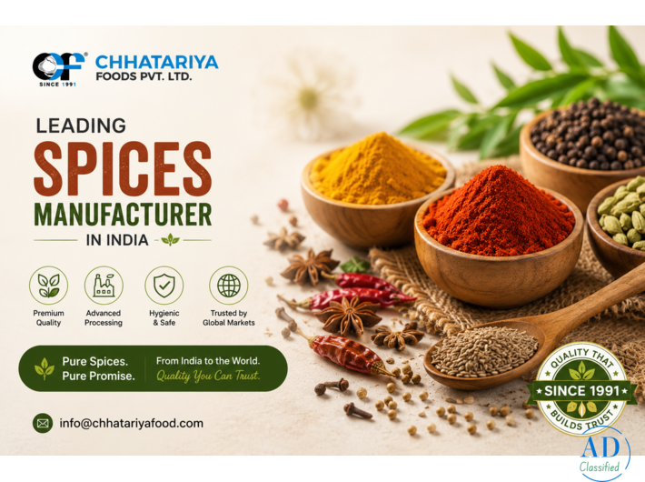 Spices Manufacturer in India for Global Food Industries - Chhatariya Foods Pvt. Ltd.