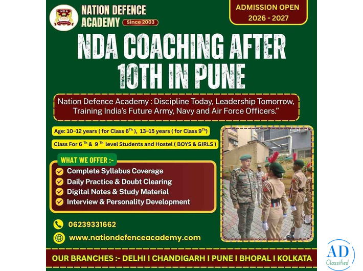 Enroll for NDA Coaching Admissions in Pune