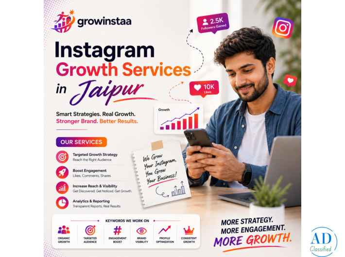 Growinstaa:Instagram Growth Services in Jaipur