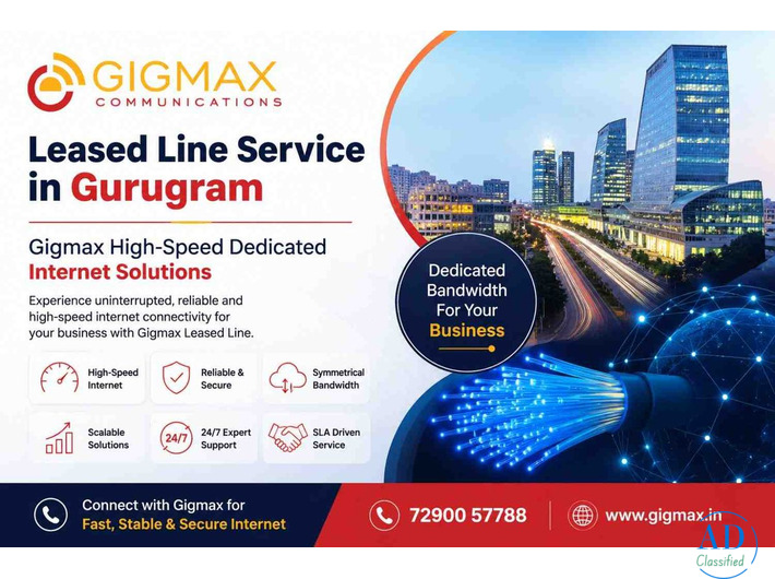 Leased Line Service in Gurugram – Gigmax Internet Solutions