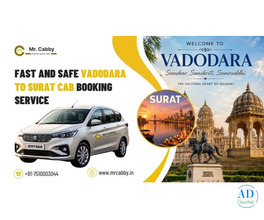 Book Vadodara to Surat Cab Cab Service & Get Up to 10% off