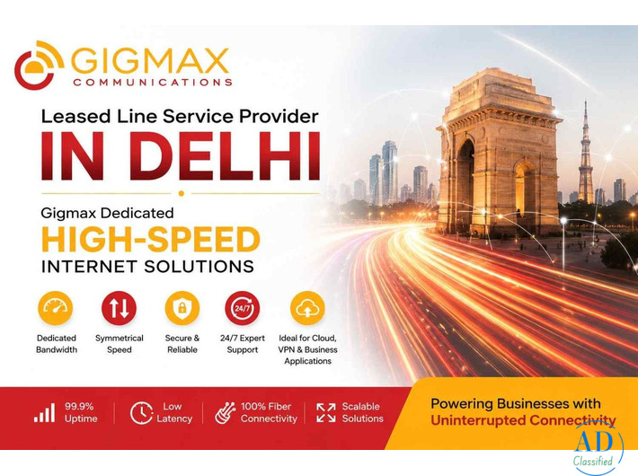 Leased Line Service Provider in Delhi – Gigmax Dedicated High-Speed Internet Solutions