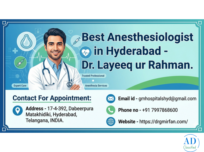 Top Anesthesiologist in Hyderabad - Dr. Layeeq ur Rahman