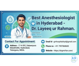 Top Anesthesiologist in Hyderabad - Dr. Layeeq ur Rahman