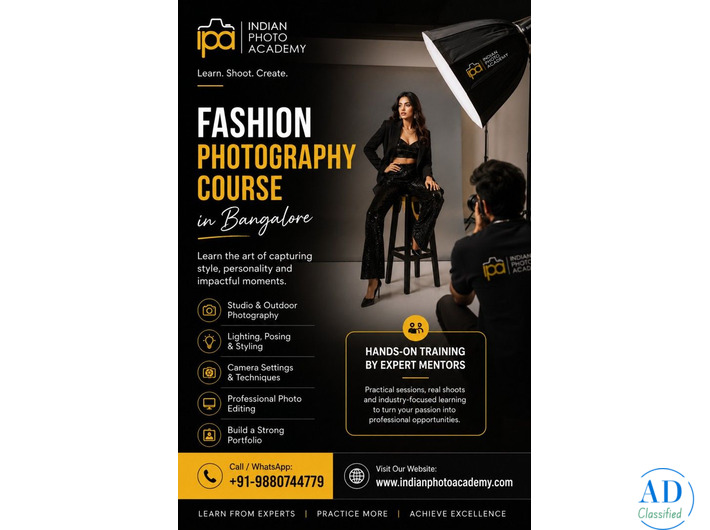 fashion photography courses in Bangalore